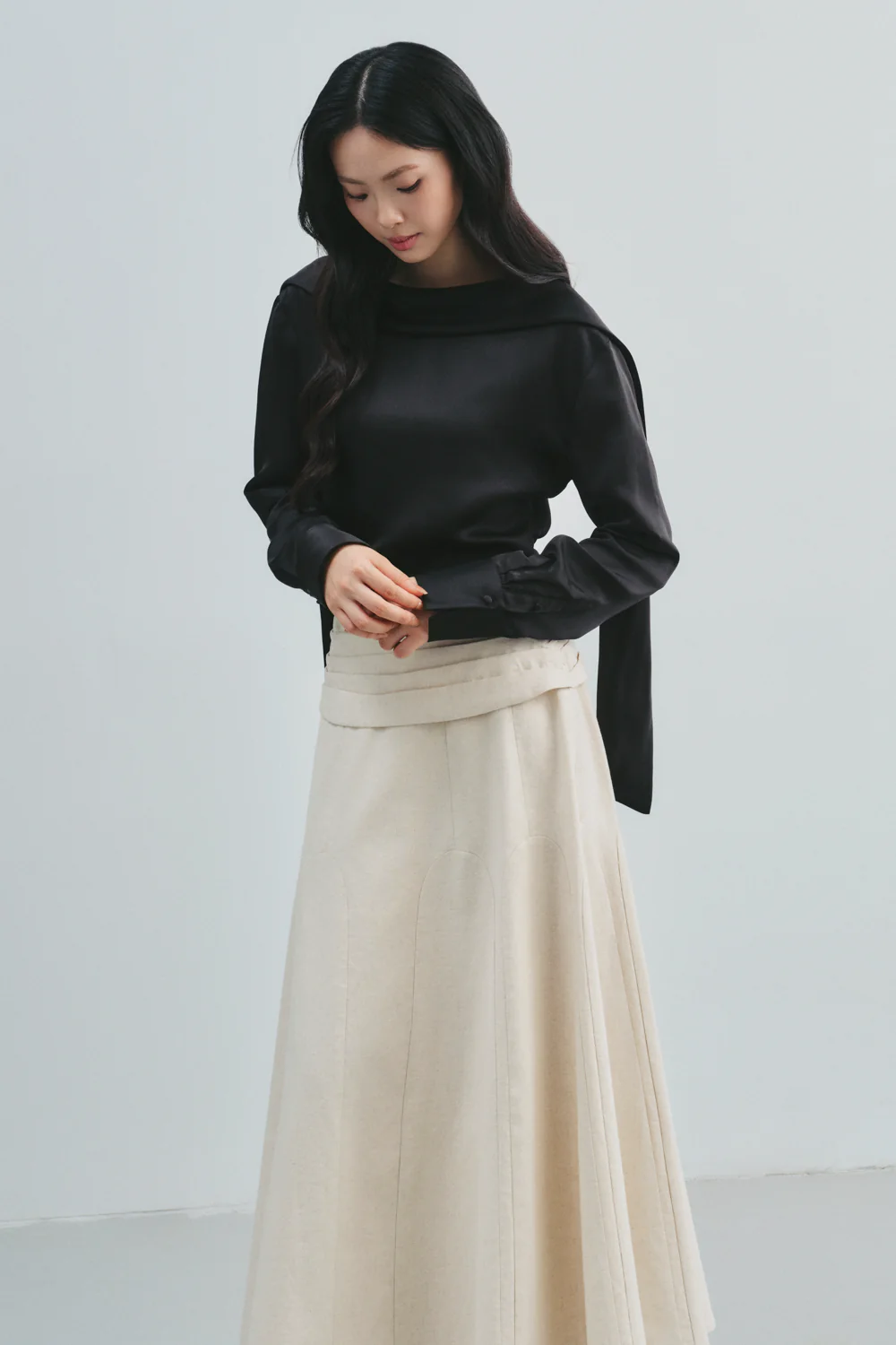 Adina Scarf Neck Draped Top