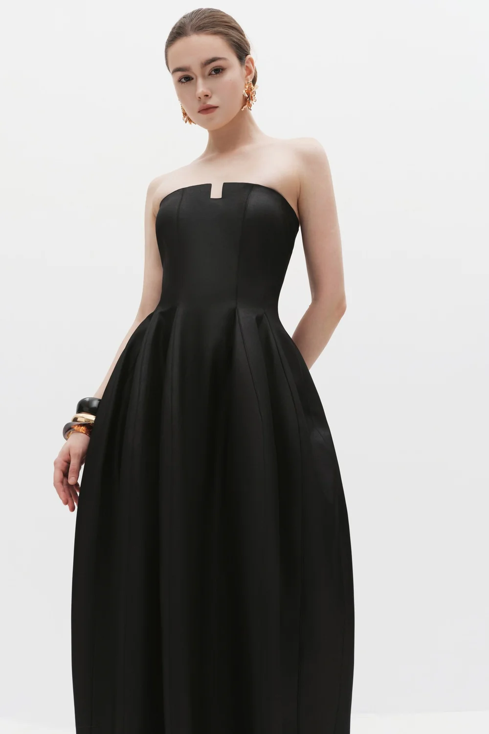 Astrid Cocoon Pleated Maxi Dress