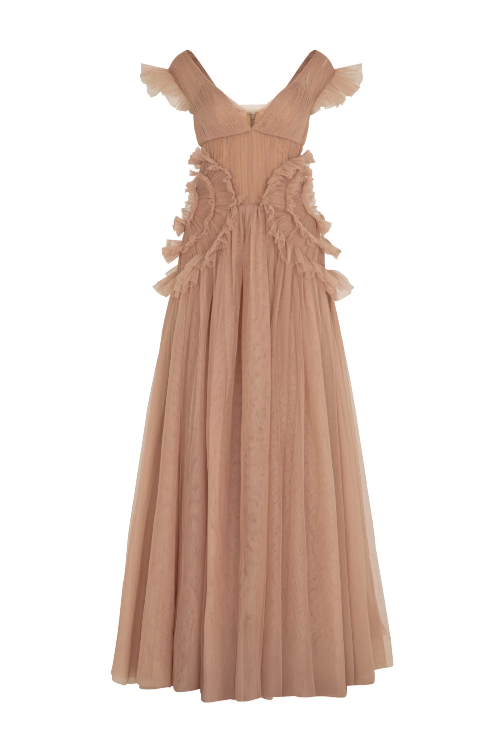 Saphara V-Neck Ruffle Maxi Dress