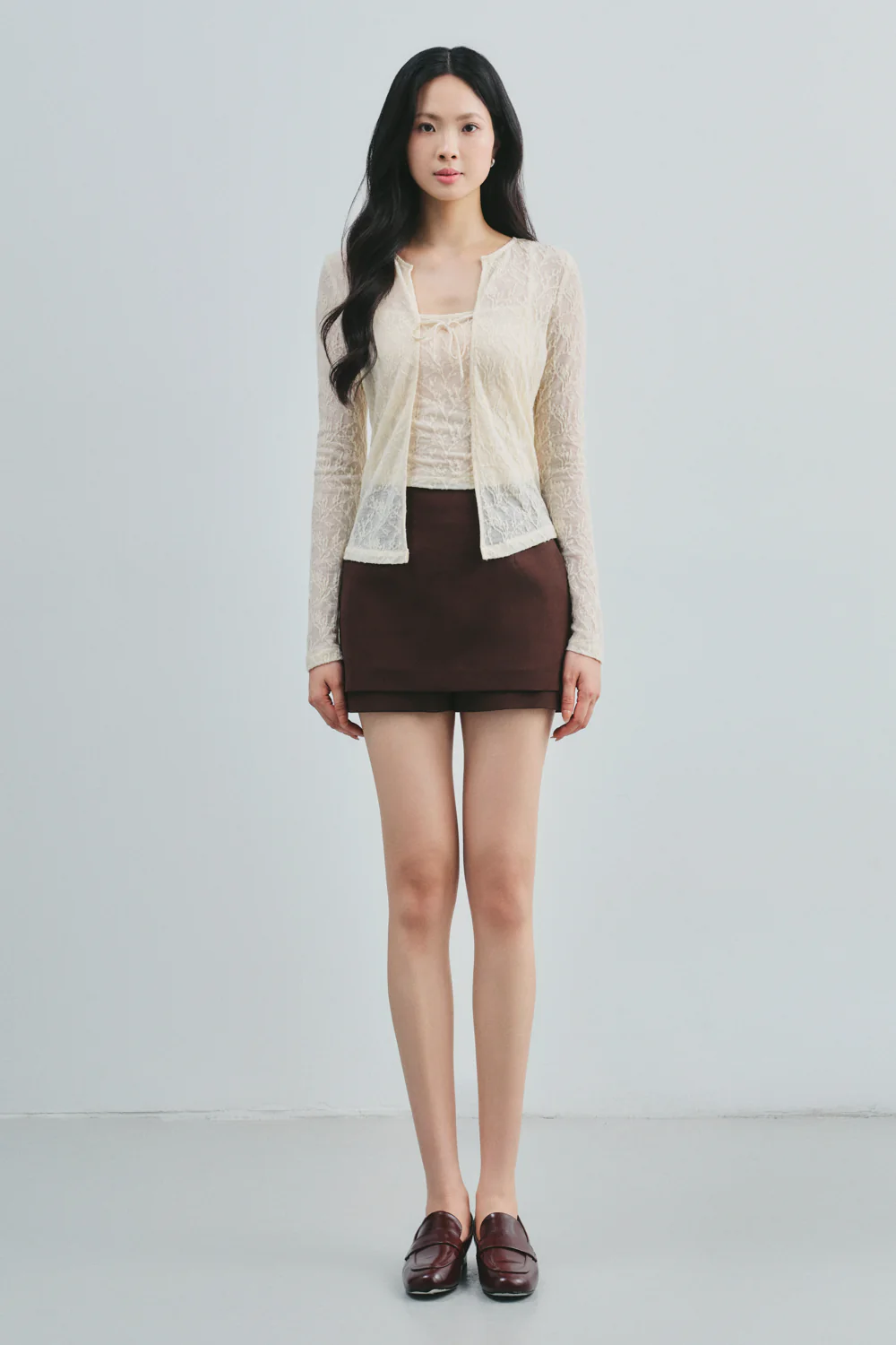Cassia Round Neck Ribbon Top