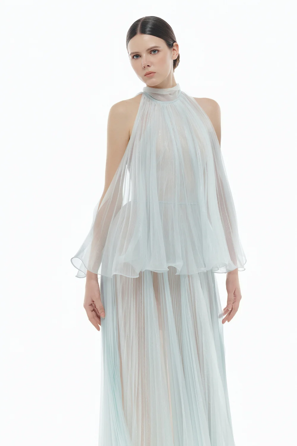 Margaux Halter Polyester Maxi Dress