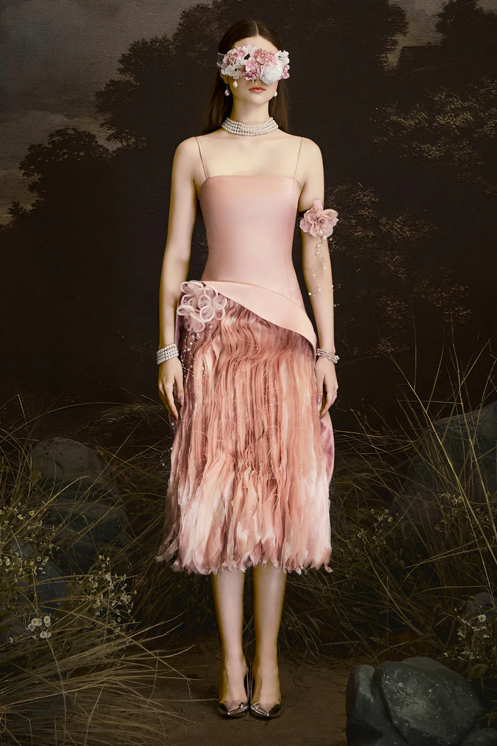 Sunset Flower Chiffon Brooch