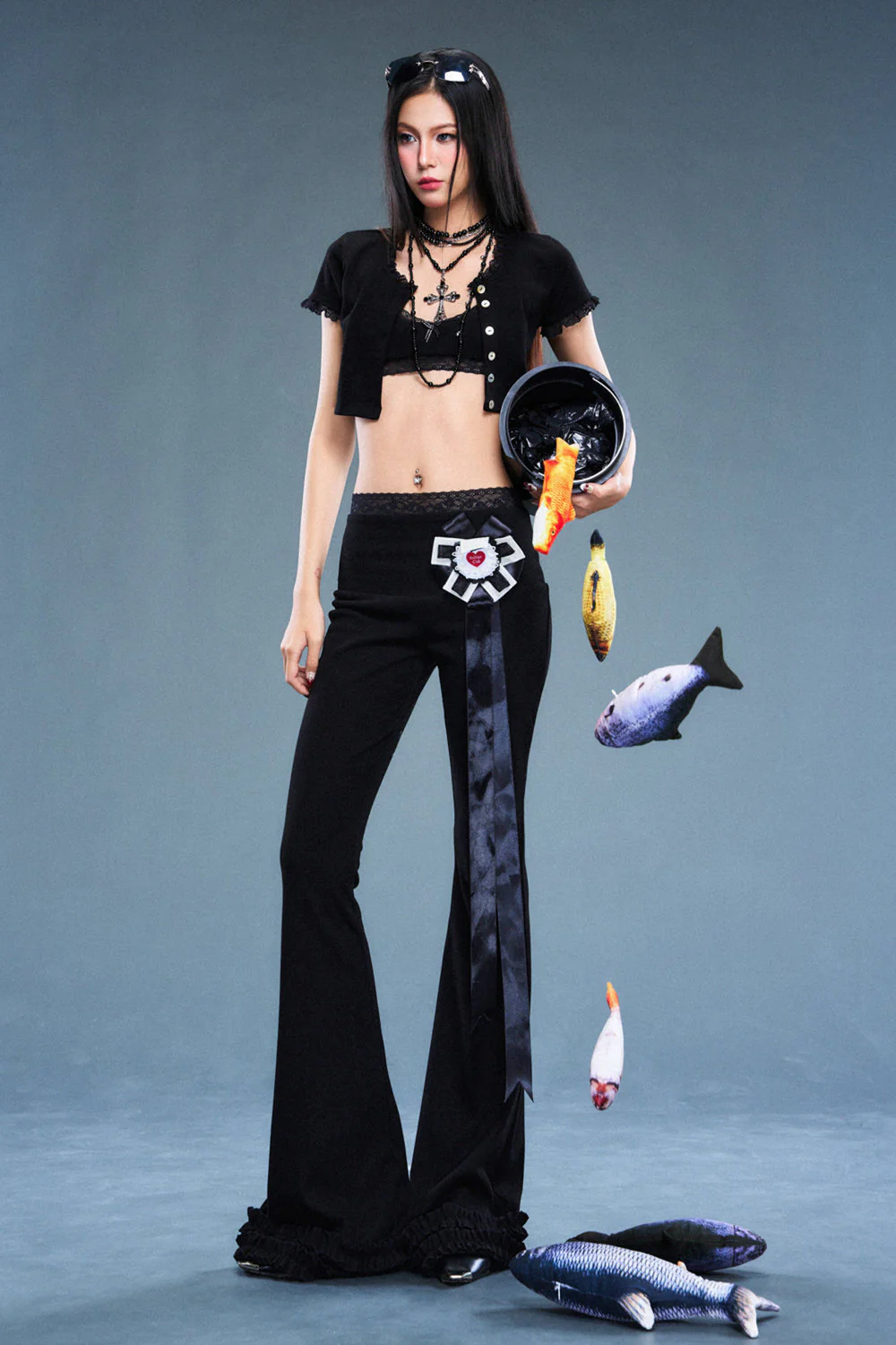 Nikita Straight Ruffle Pants