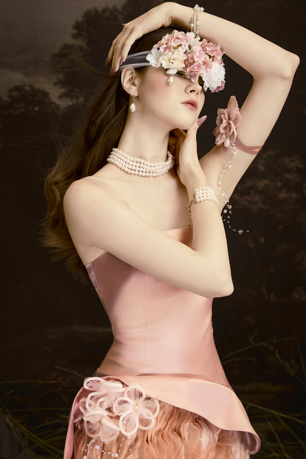 Sunset Flower Chiffon Brooch