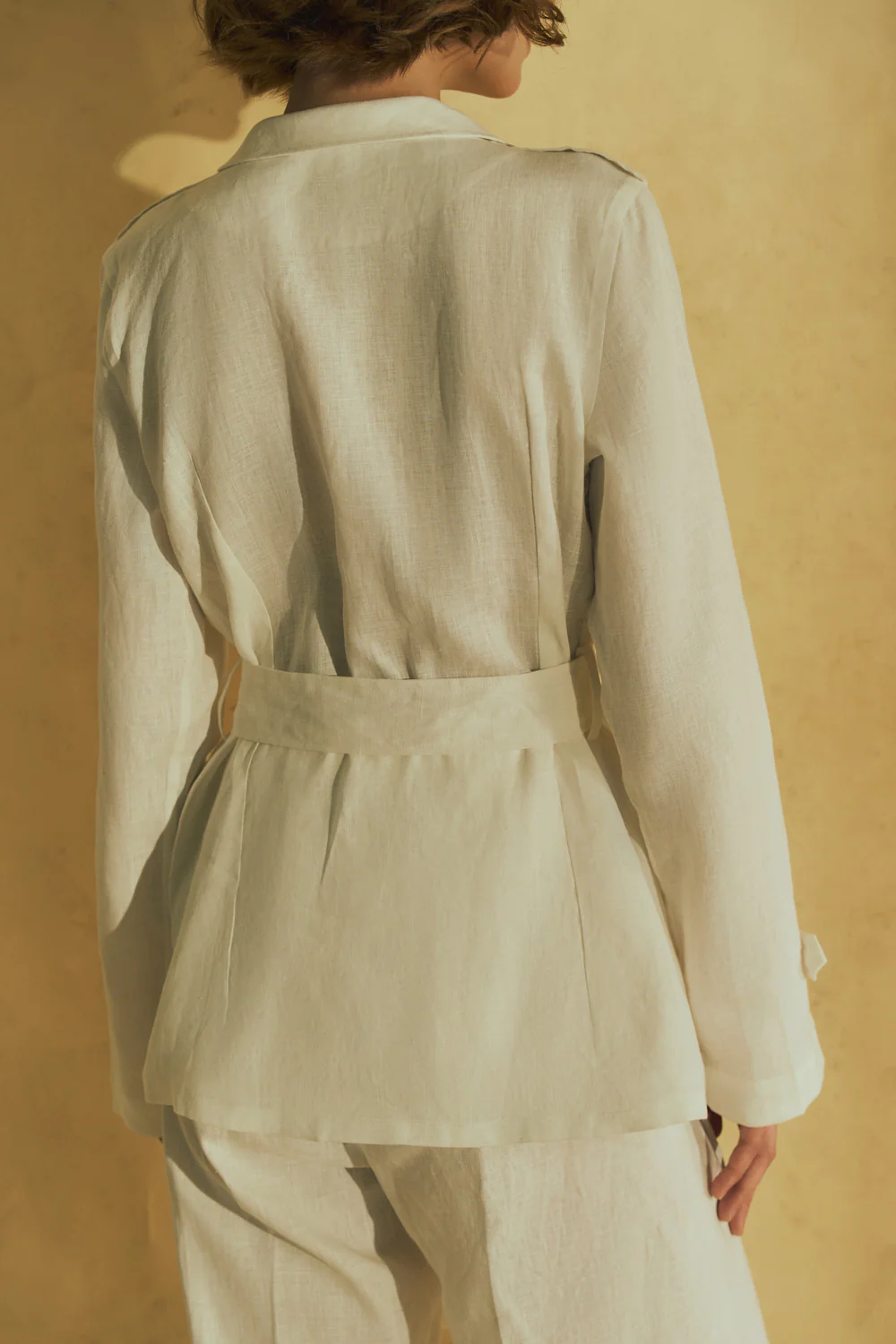 Desert Straight Peter Pan Collar Linen Shirt