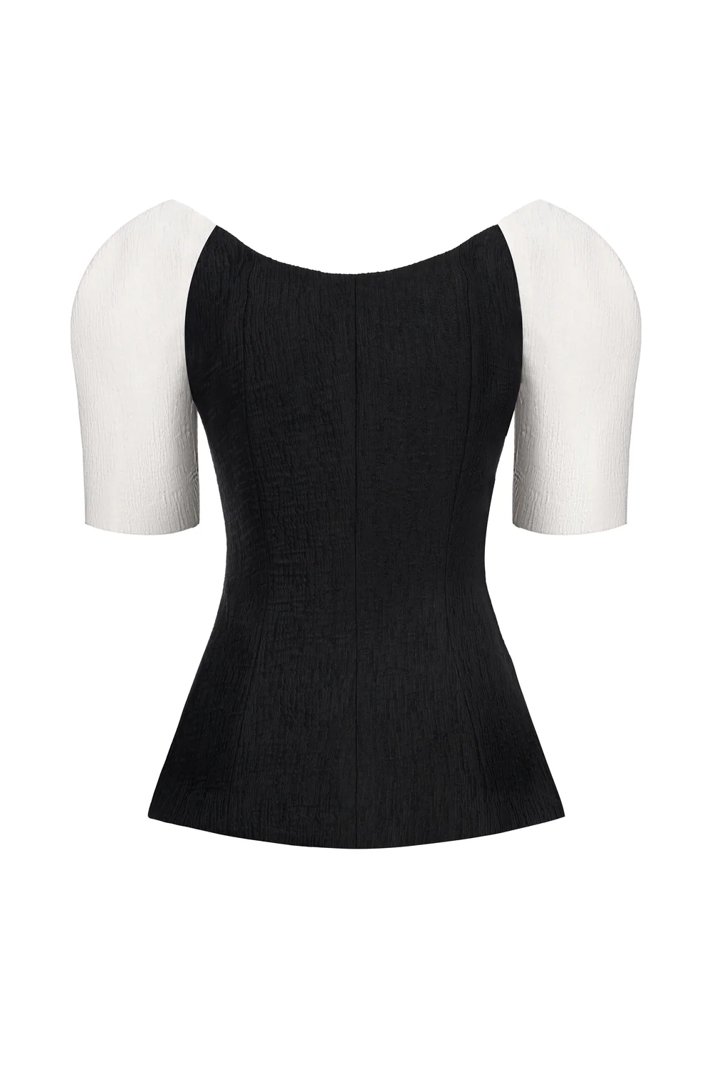 Maia Peplum Jacquard Top