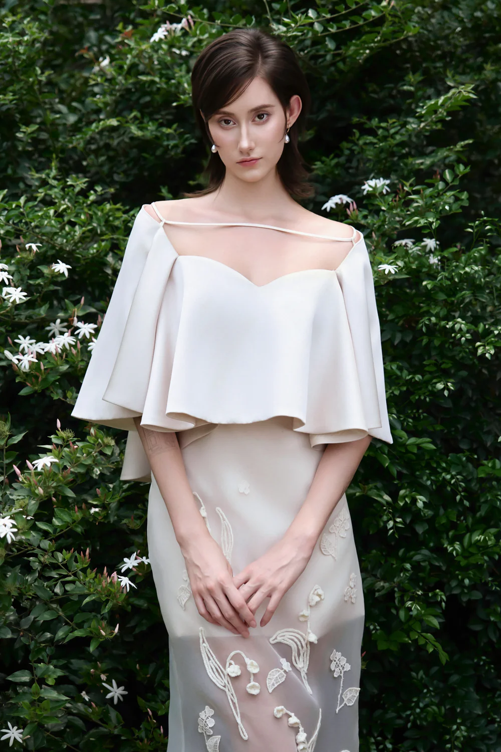 Lily Off-Shoulder Applique Maxi Dress