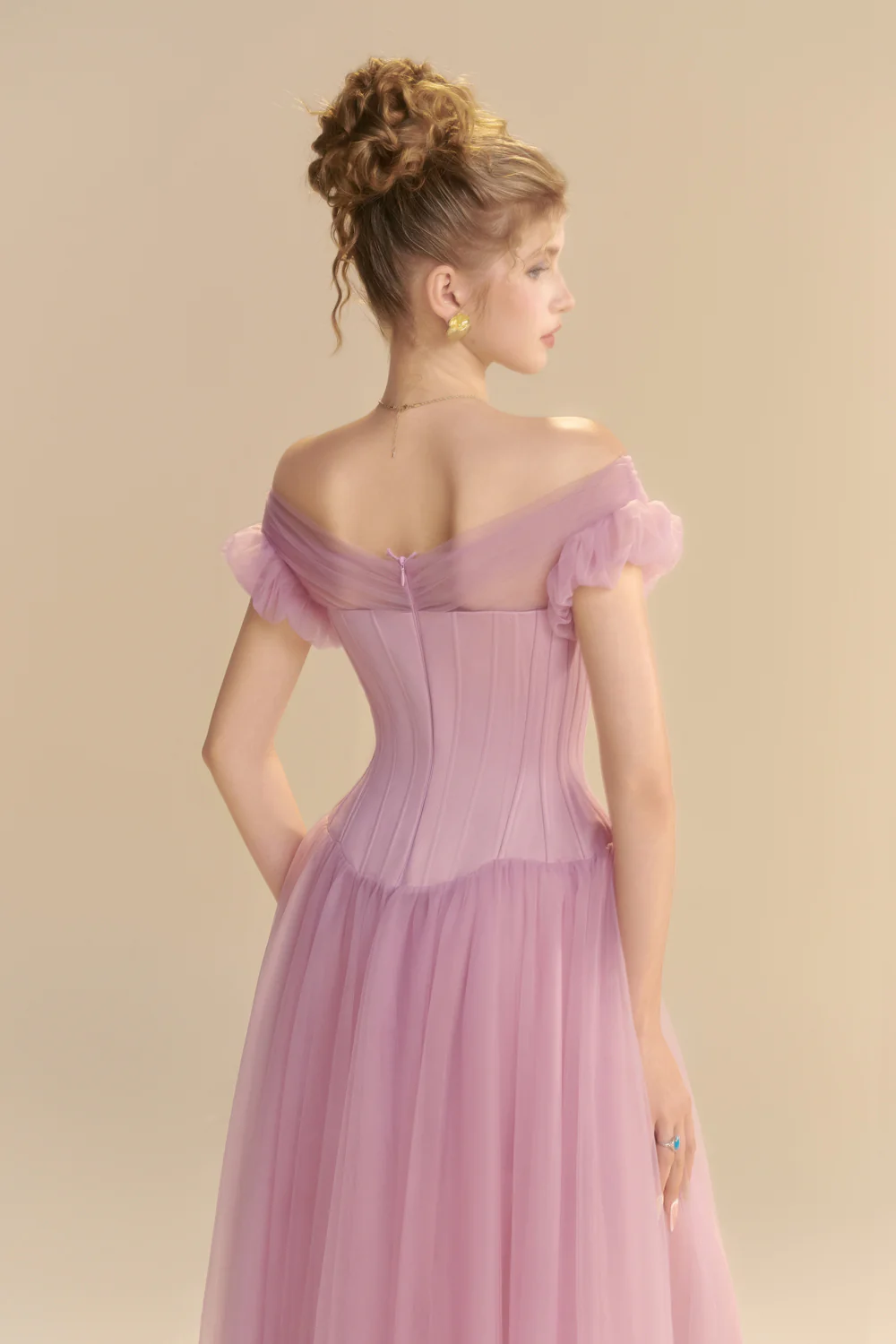 Brumelle Sweetheart Bead Midi Dress