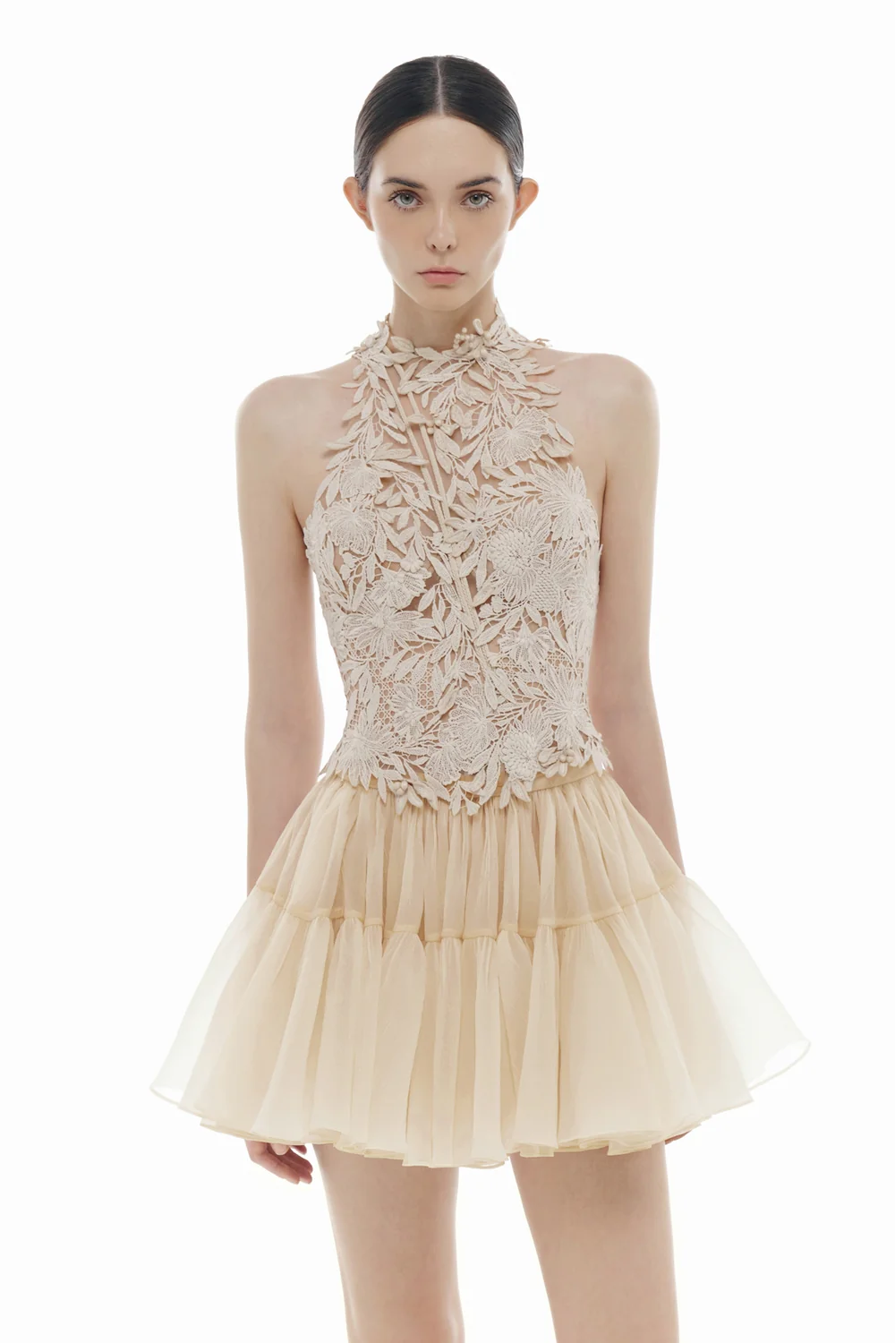 Amira Halter Neck Applique Top