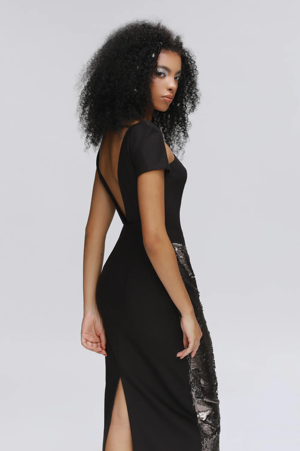 Moonglade Sheath Asymmetric Neck Wool Cotton Ankle Length Dress