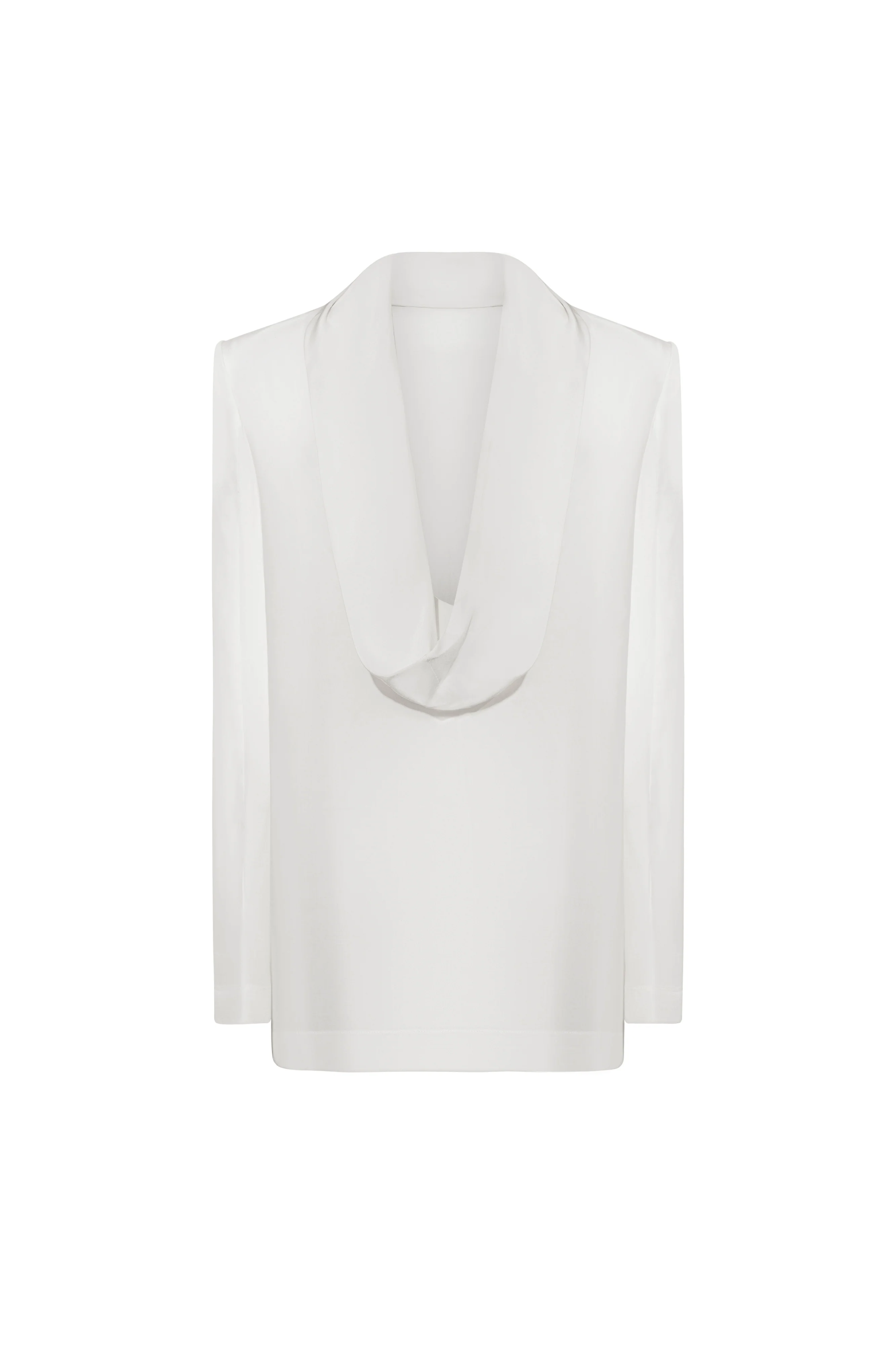 Eldora Straight High Neck Silk Top