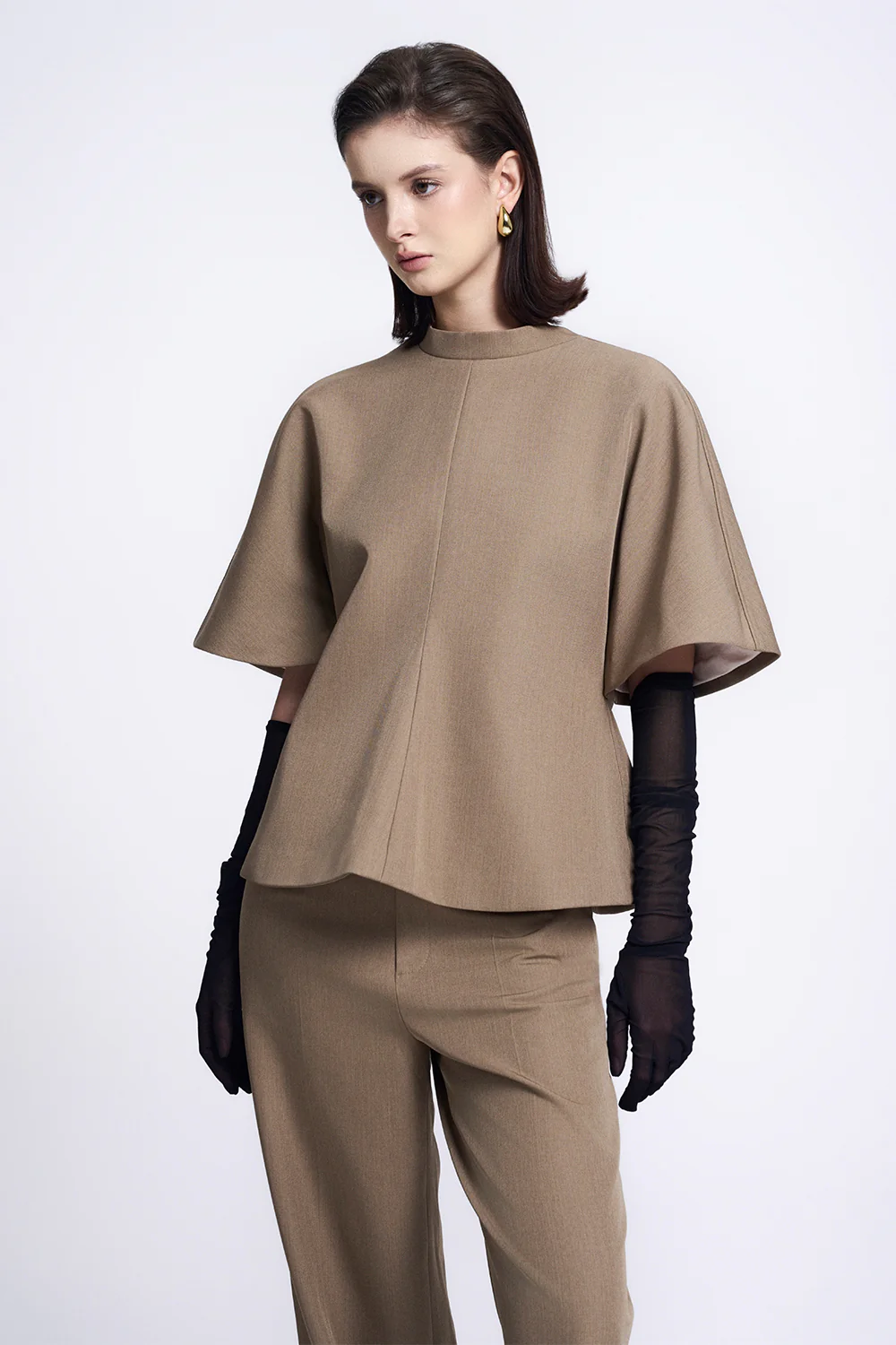 Mara Straight Twill Maxi Pants