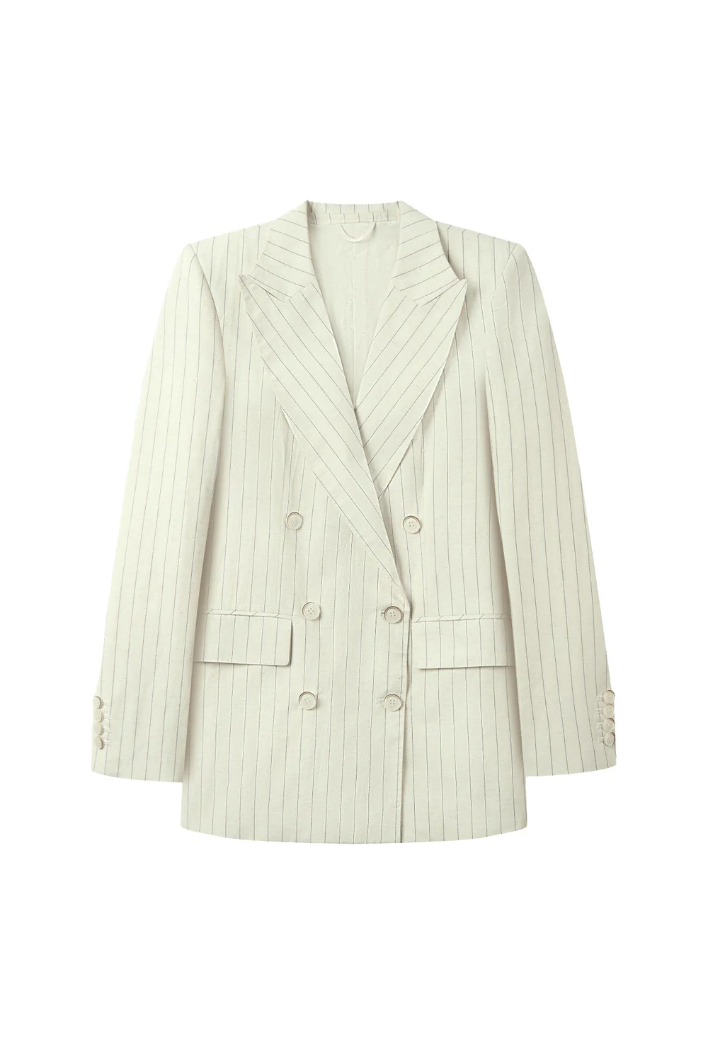 Sunbeam Straight Double Breasted Cotton Blend Blazer
