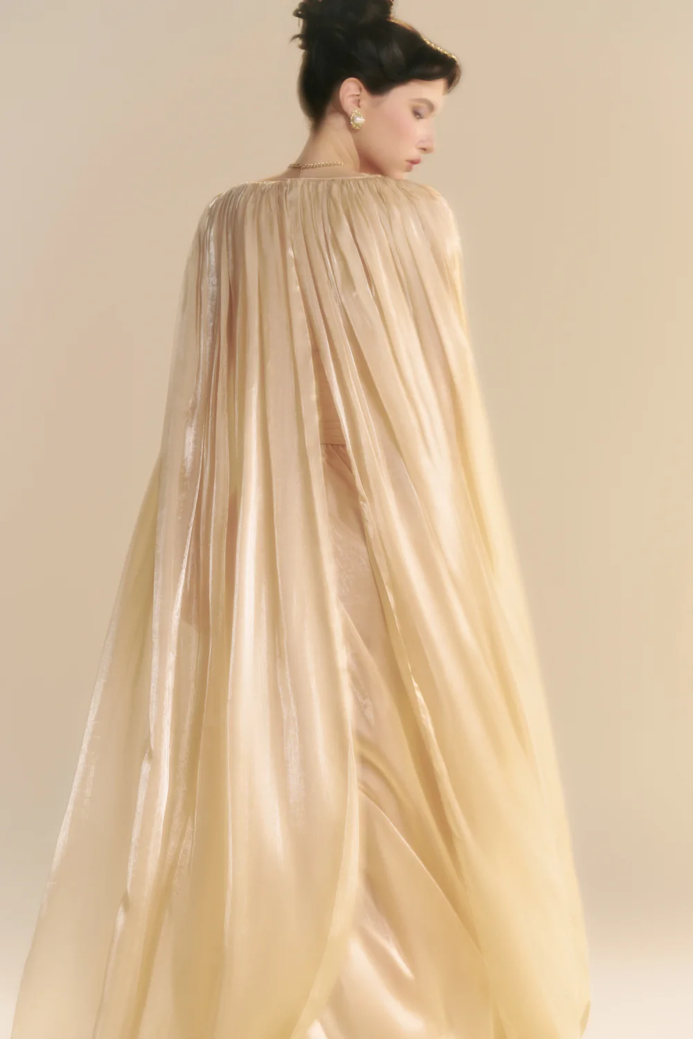 Lustre V-Neck Pin Tuck Maxi Dress