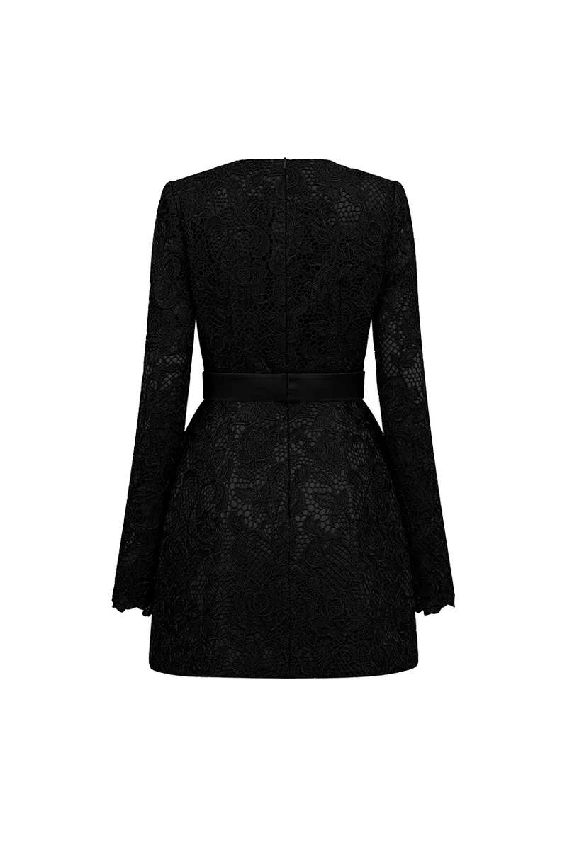 Alaina Long Sleeve Lace Mini Dress