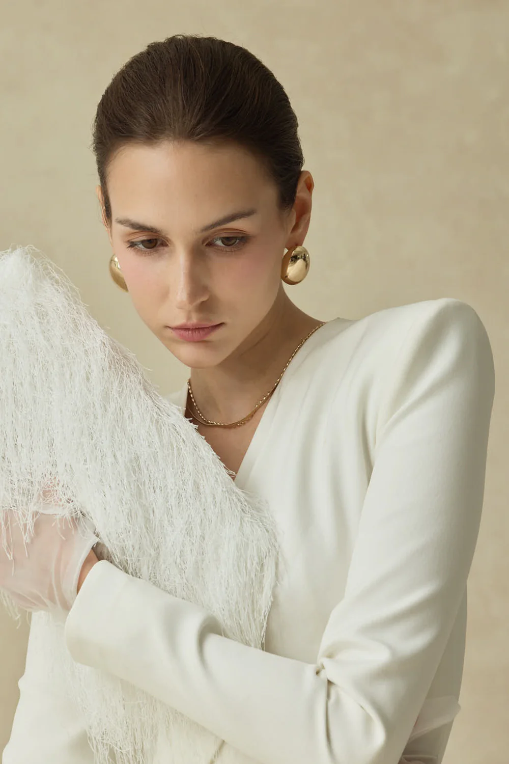 Sora V-Neck Draped Mini Dress