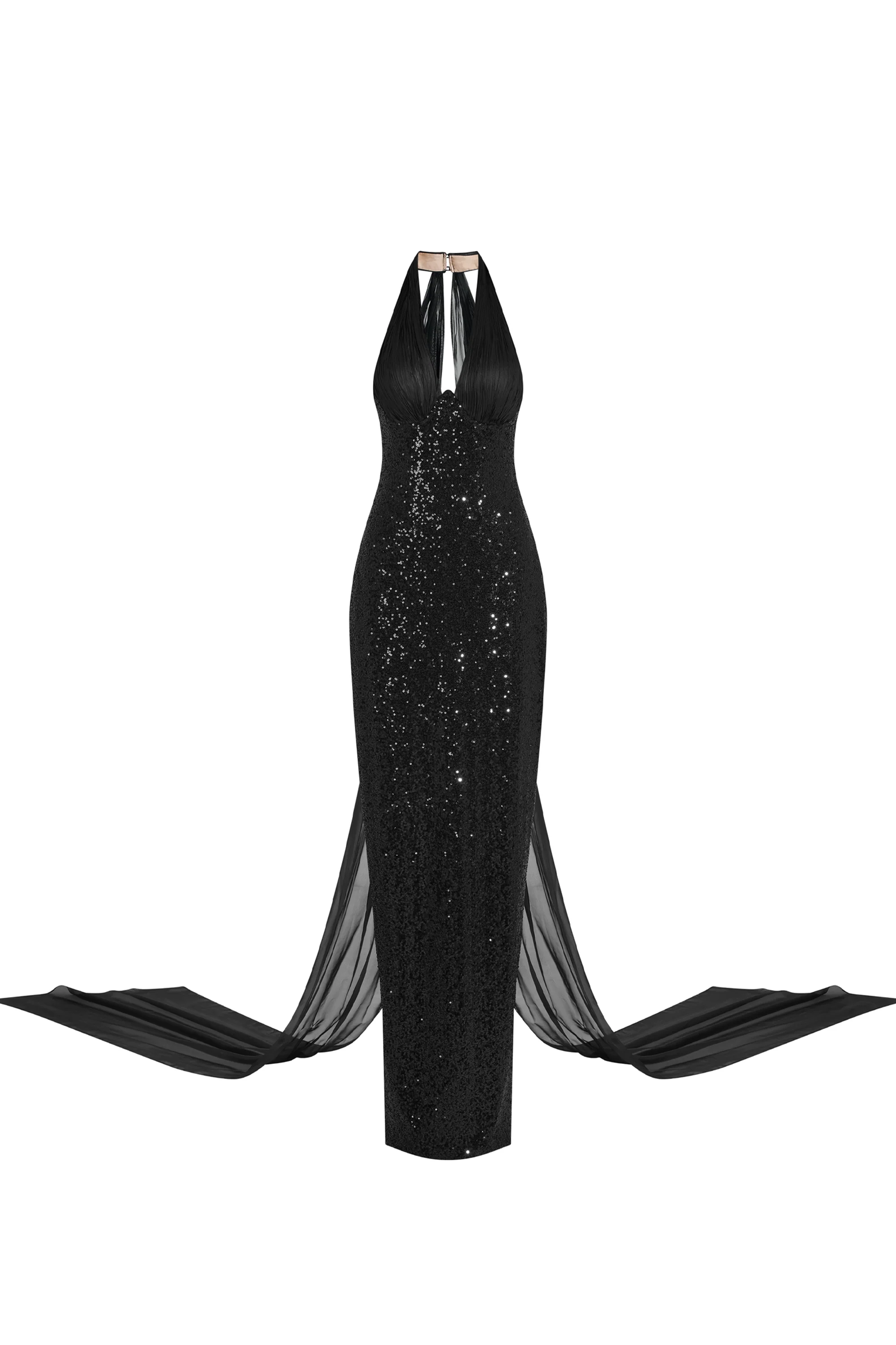 Starlight Halter Neck Sequin Maxi Dress