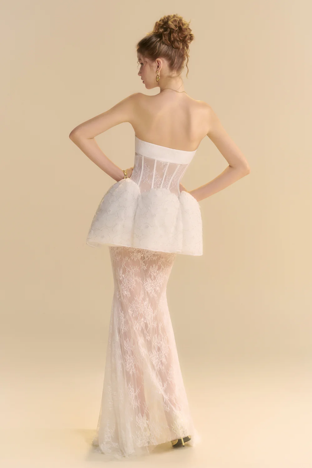 Ameline Mermaid Draped Maxi Dress