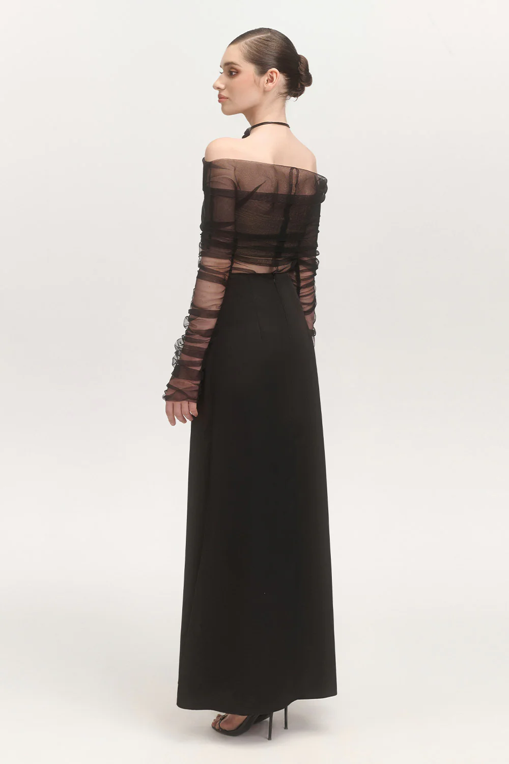 Paxton A-line Synthetic Silk Skirt