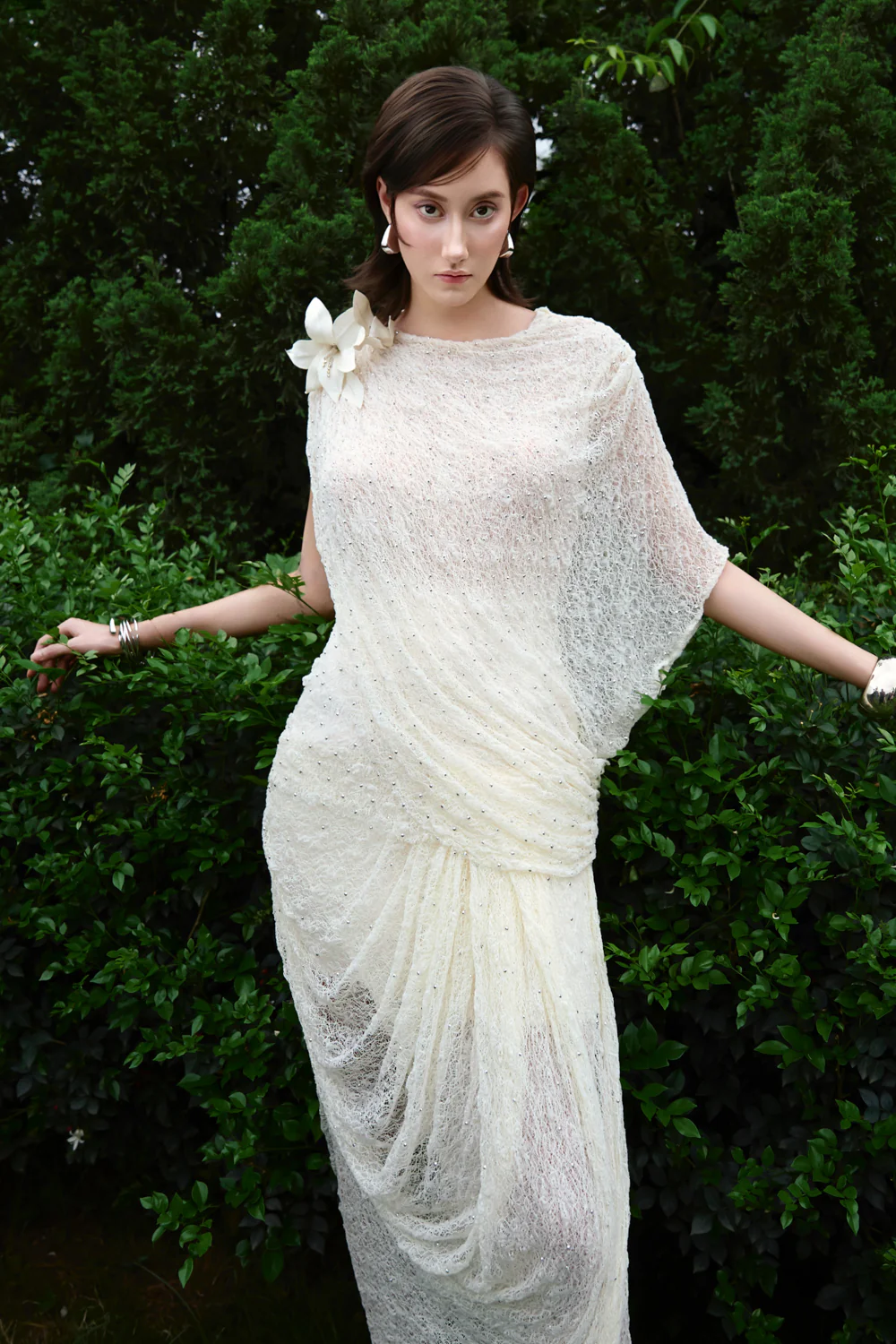 Soften Asymmetric Draped Top