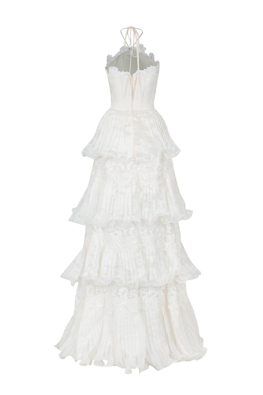 Reverie Halter Neck Pleated Maxi Dress