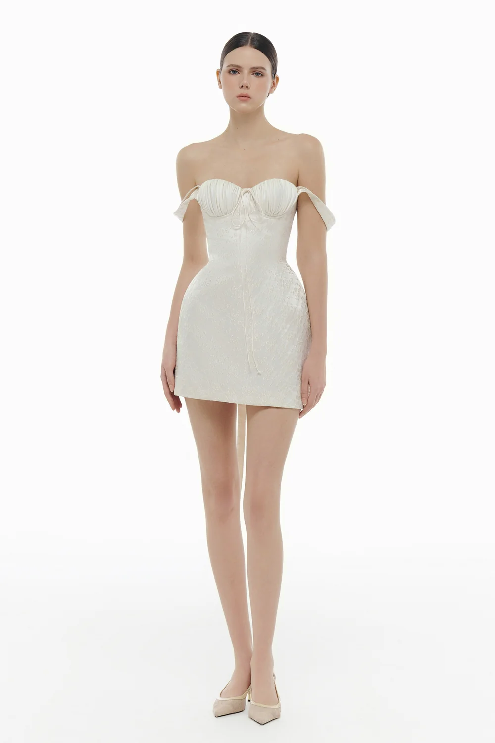 Liora Sweetheart Draped Mini Dress