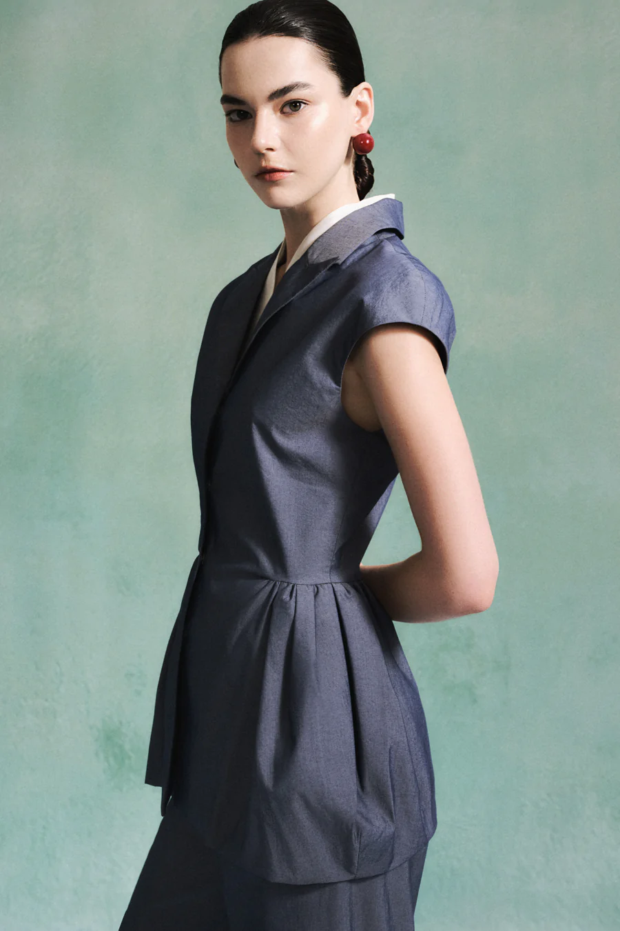 Kenzie Tulip Wide Leg Taffeta Ankle Length Pants