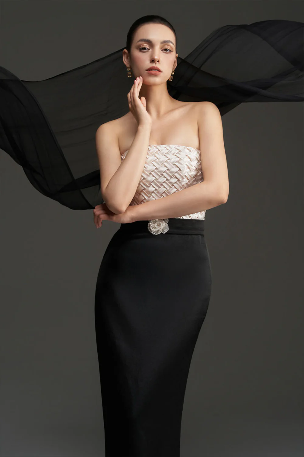 Morgan Scarf Crochet Maxi Dress