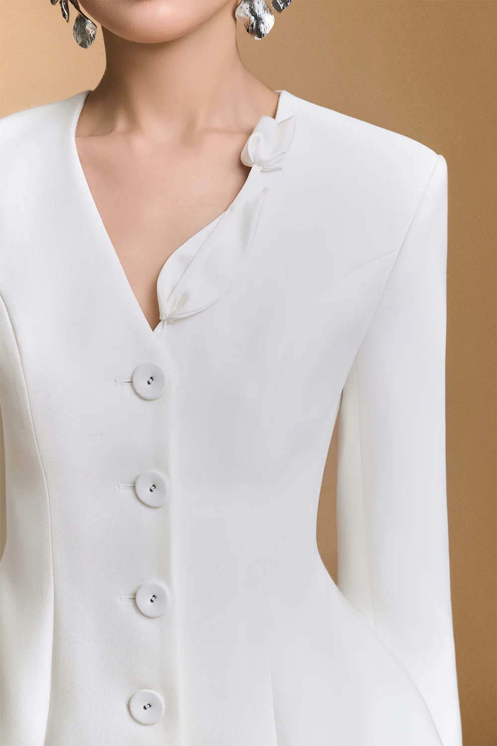 Tulip Peplum Applique Blazer