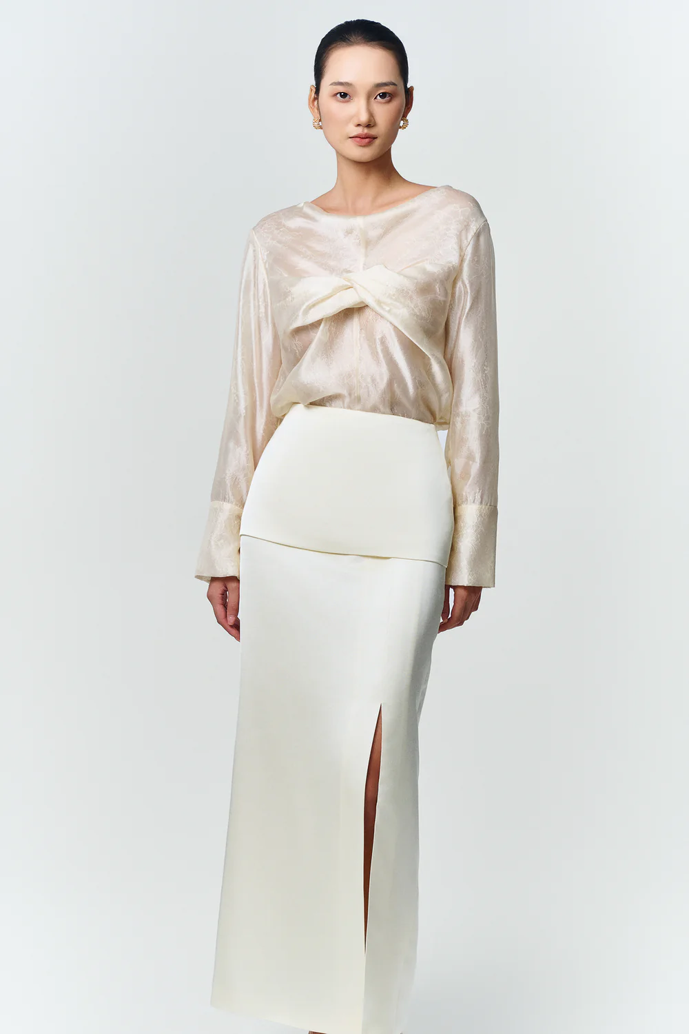 Seren Pencil Taffeta Skirt