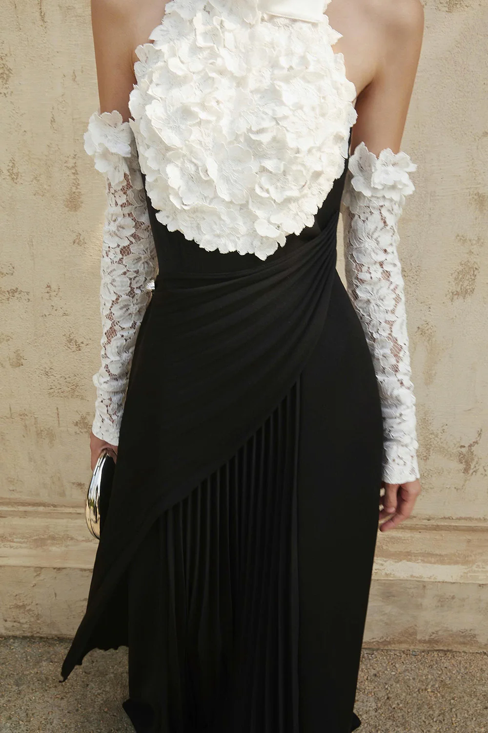 Hamilton Halter Neck Pleated Maxi Dress