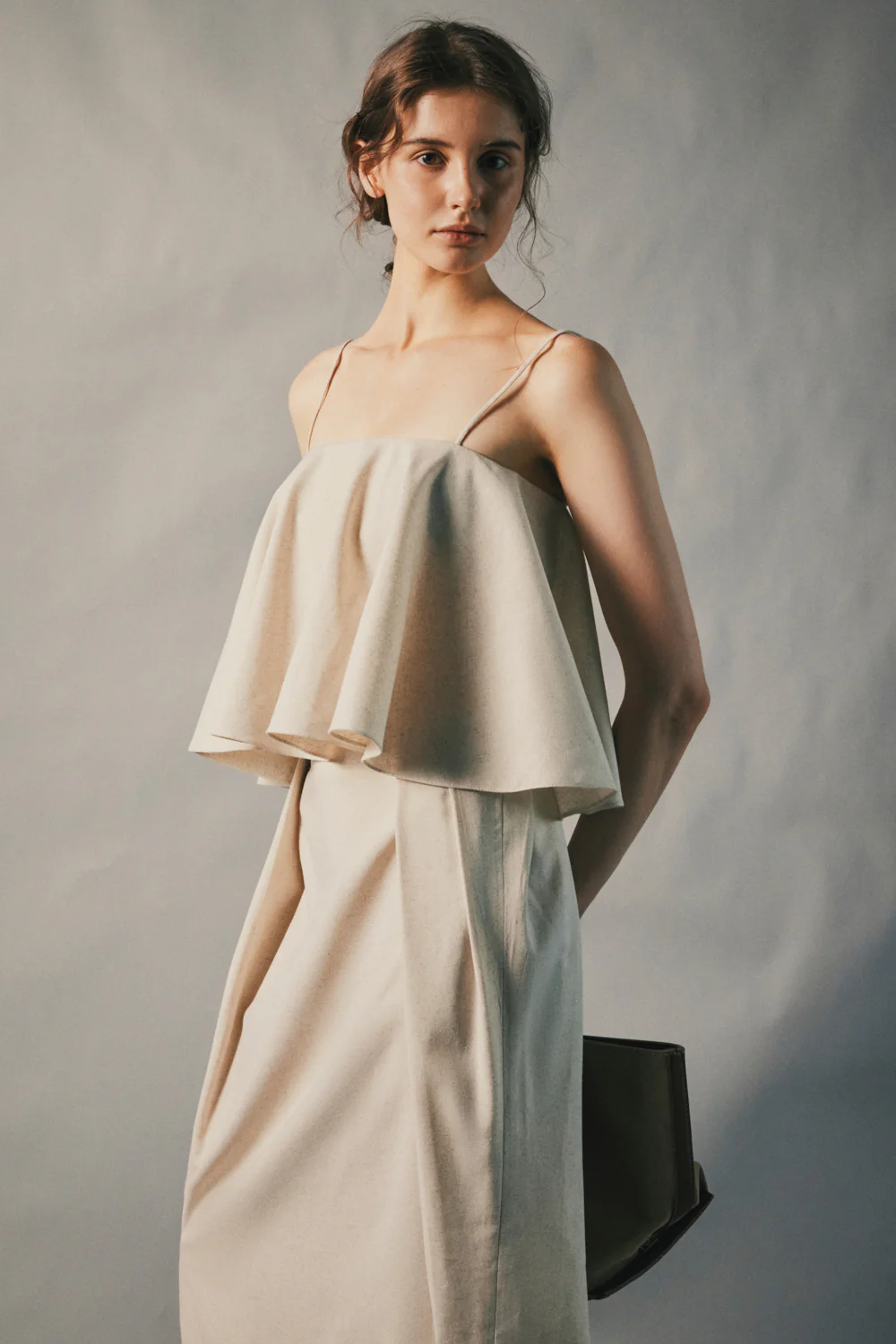 Flutter Flare Square Neck Draped Top