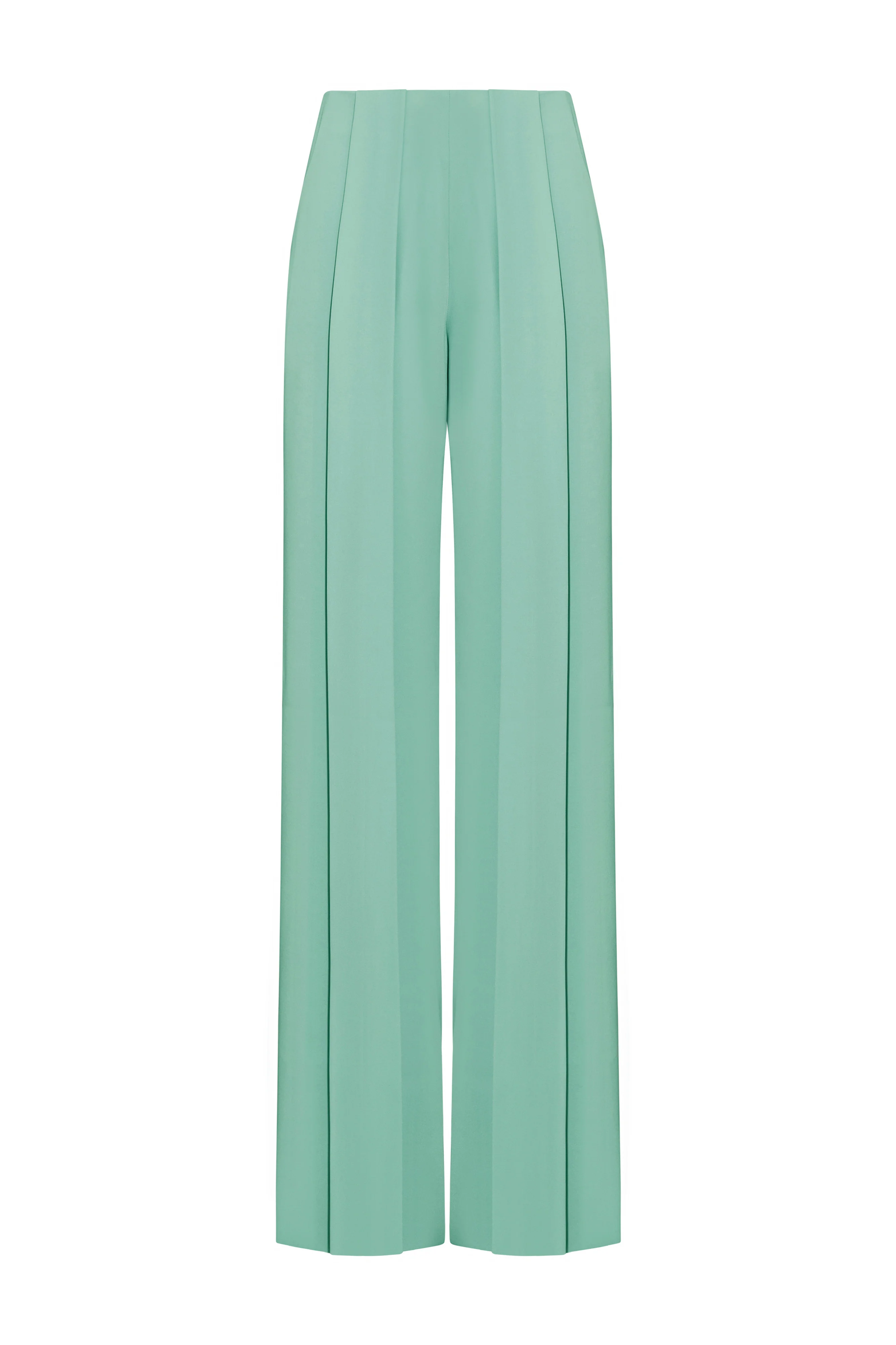 Saint-Paul Straight Wide Leg Silk Maxi Pants