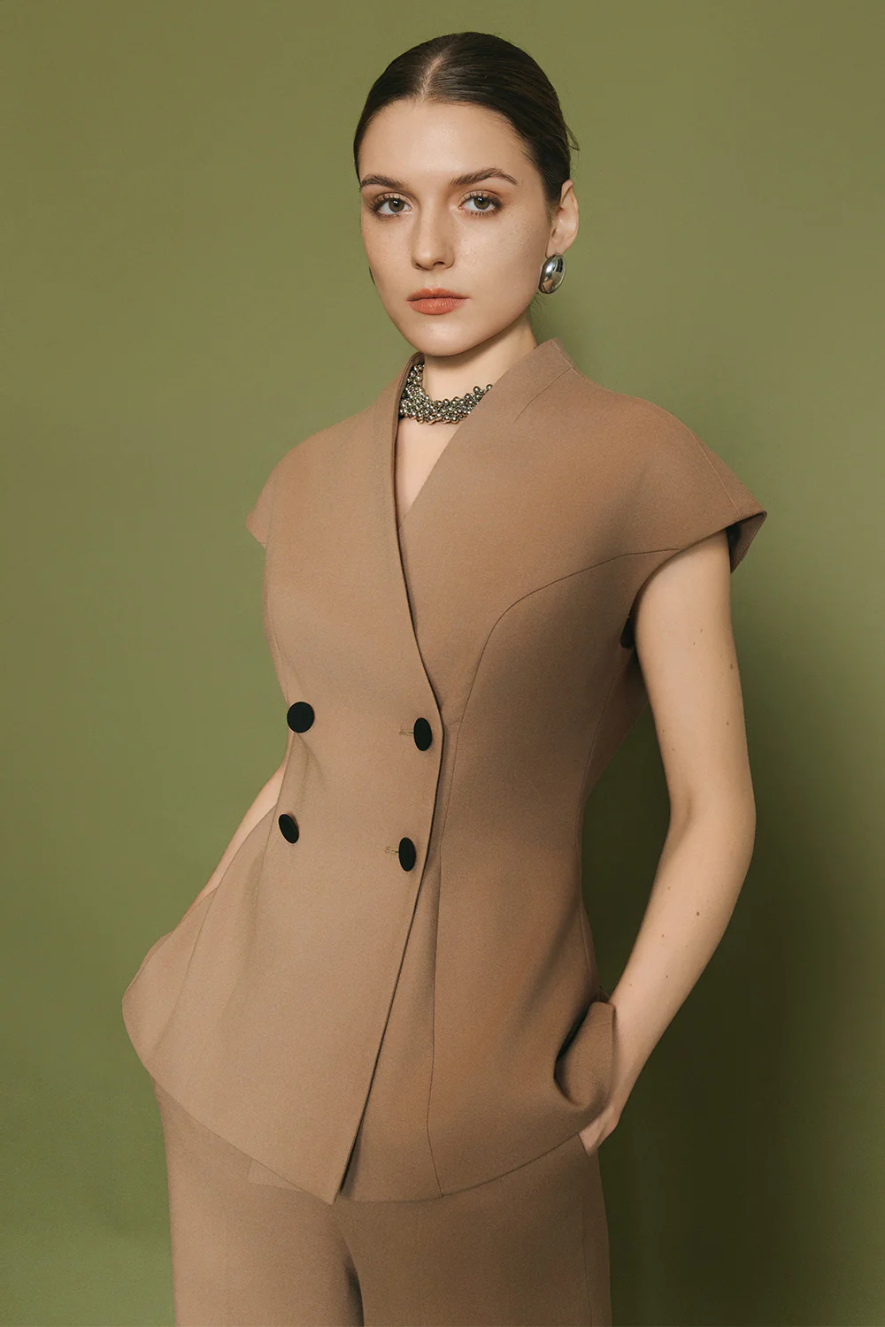 Sloane Peplum Wool Top