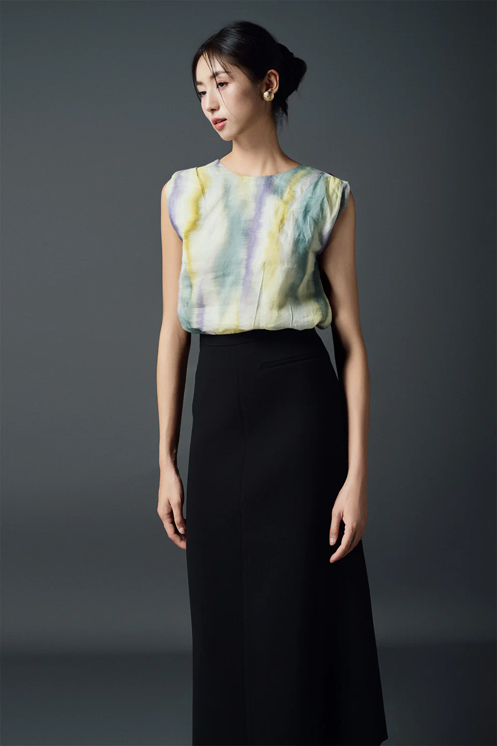 Calla A-line Basic Polycotton Midi Skirt