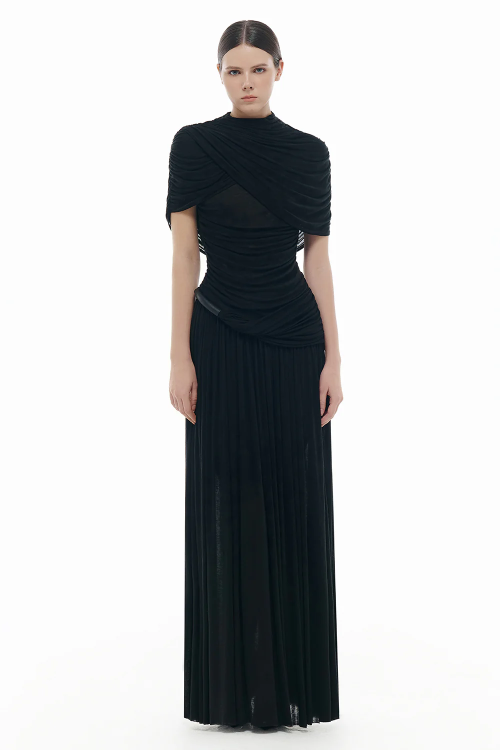 Aurélie Cape Draped Maxi Dress