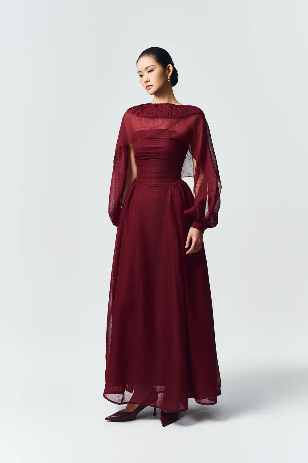 Willow Split Sleeve Pleated Top