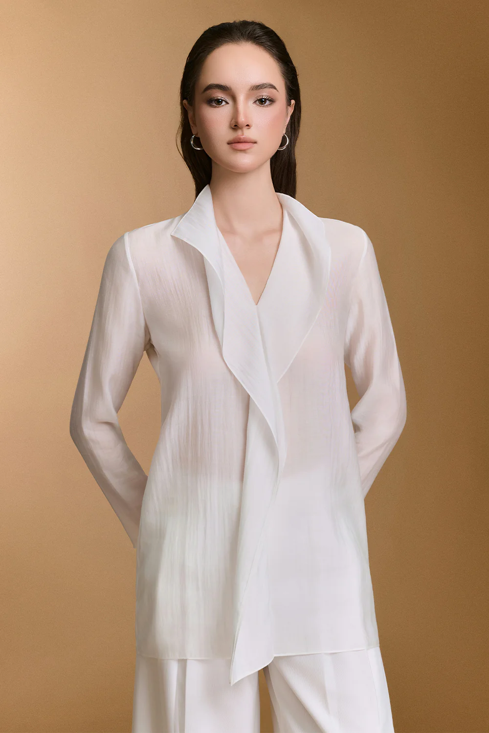 Moonlit V-Neck Ruffle Top