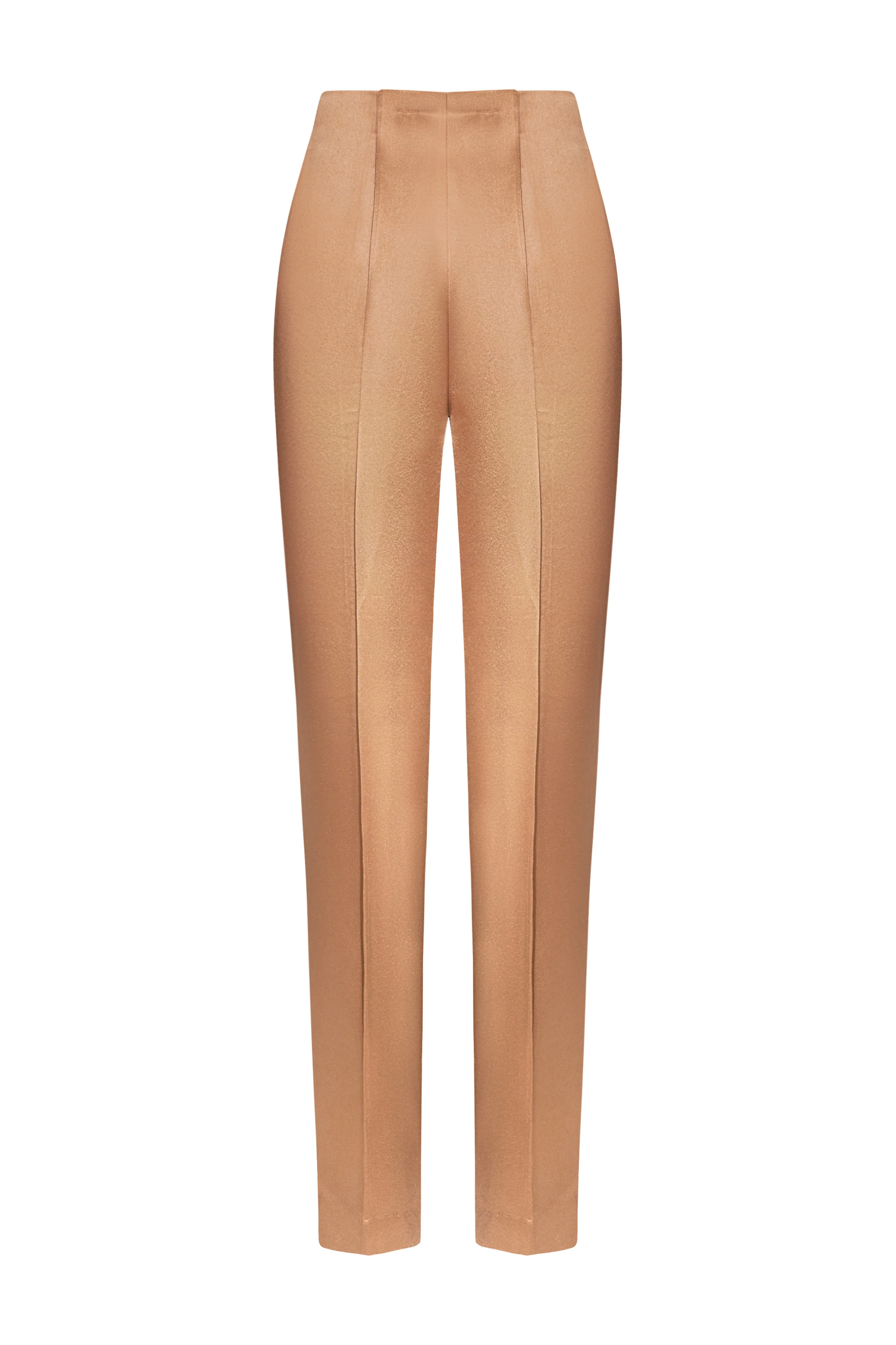 Rouen Straight Tapered Silk Crepe Maxi Pants