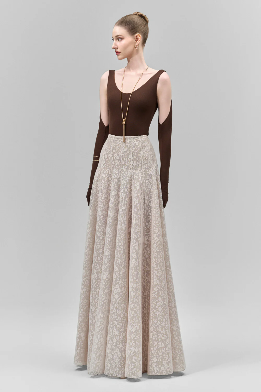 Thalindra Bodycon Scoop Neck Jersey Bodysuit