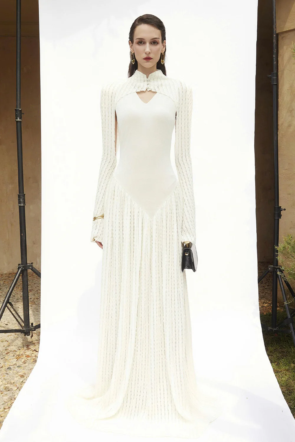 Prudence Keyhole Neck Knitted Maxi Dress