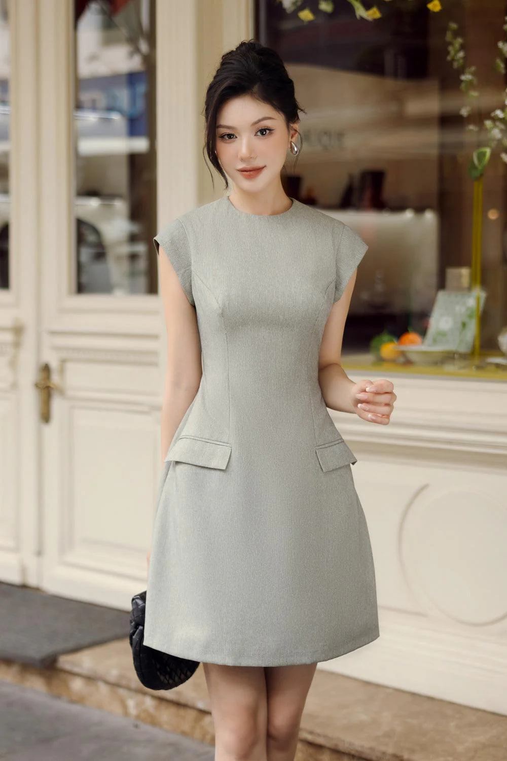 Little Princess A-line Round Neck Synthetic Mini Dress