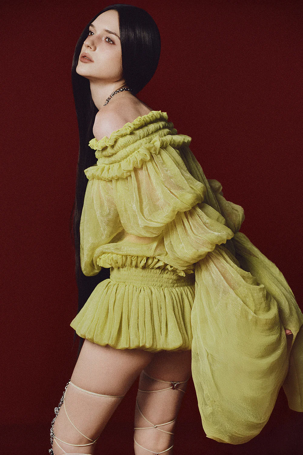 Larksong Off-Shoulder Ruffle Mini Dress