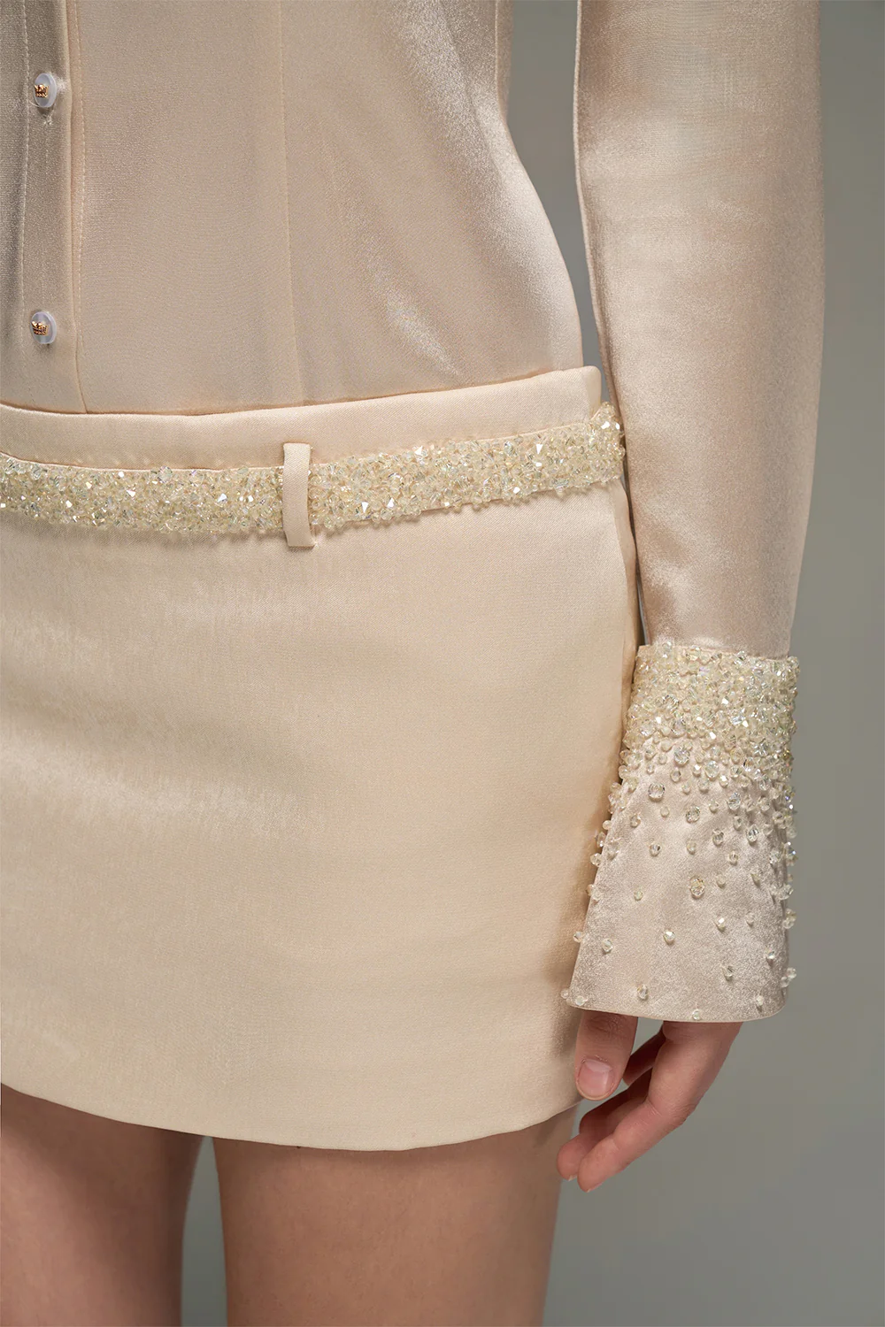 Raina Bodycon Rhinestone Skirt