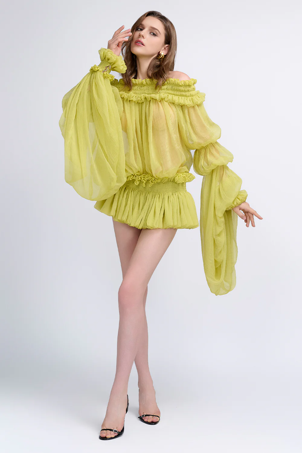 Larksong Off-Shoulder Ruffle Mini Dress