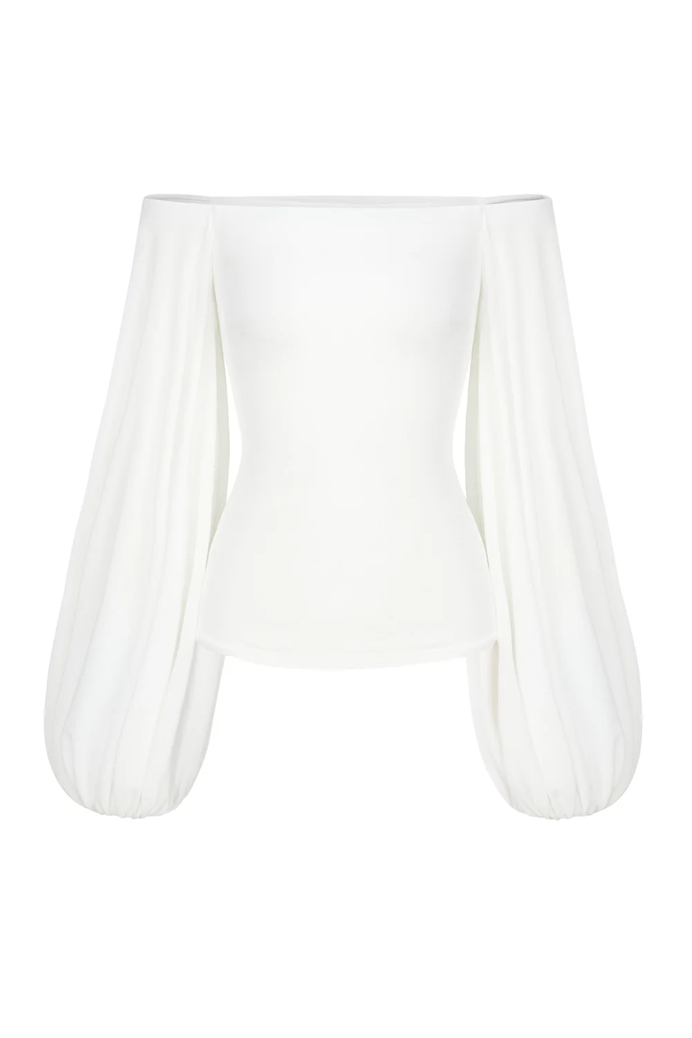 Tiny Bodycon Bishop Sleeved Cotton Spandex Top