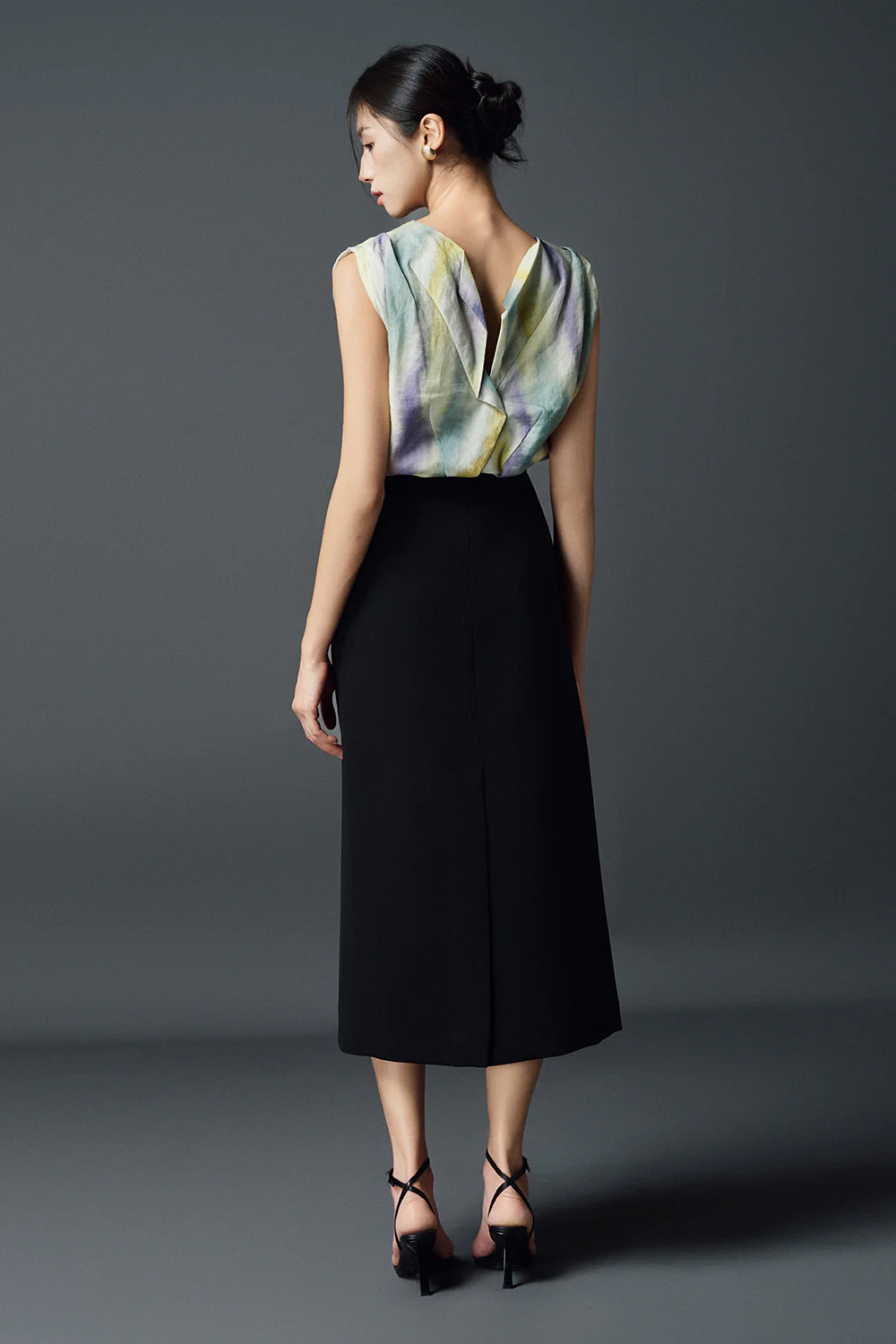 Calla A-line Basic Polycotton Midi Skirt