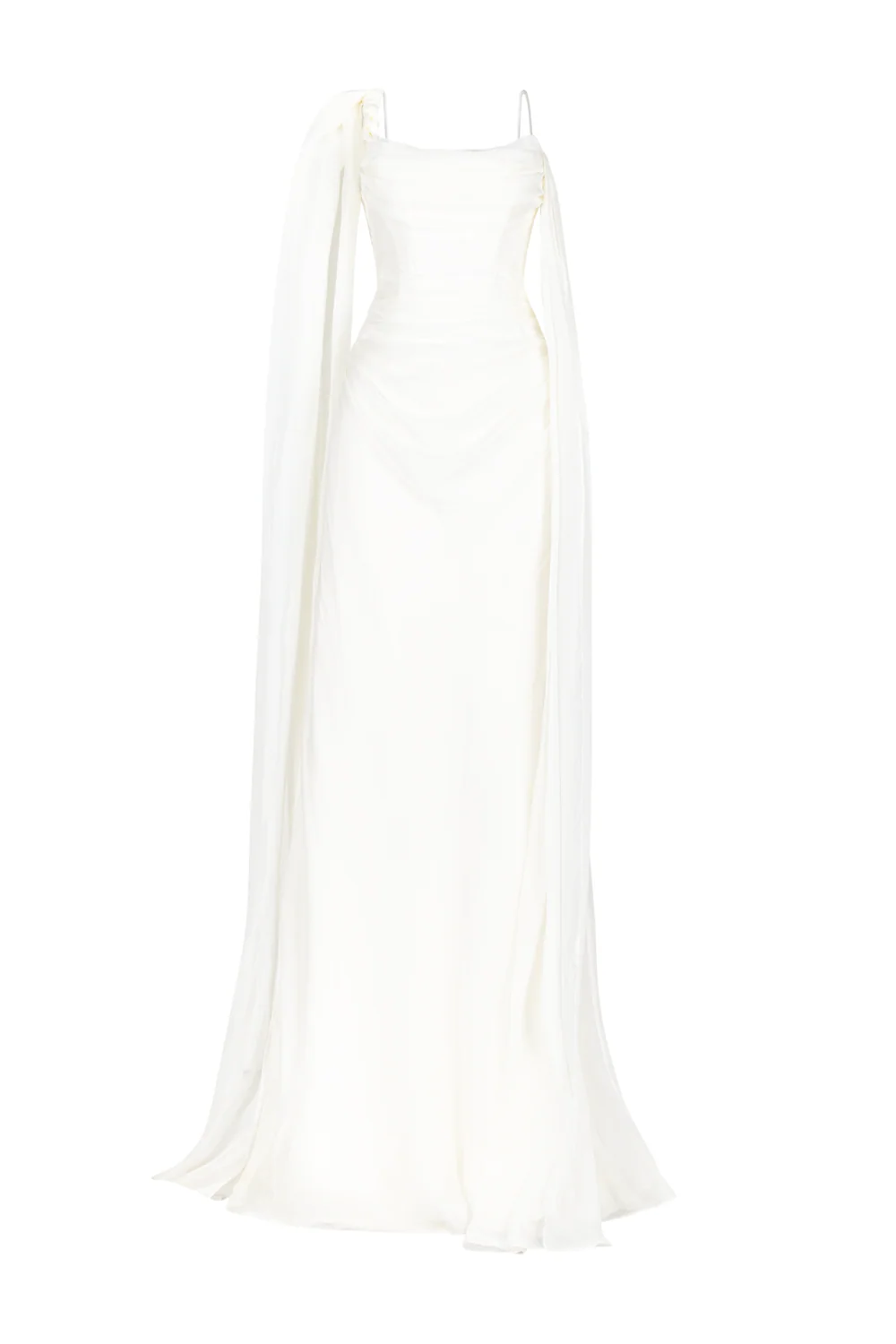 Larmes Sheath Draped Maxi Dress