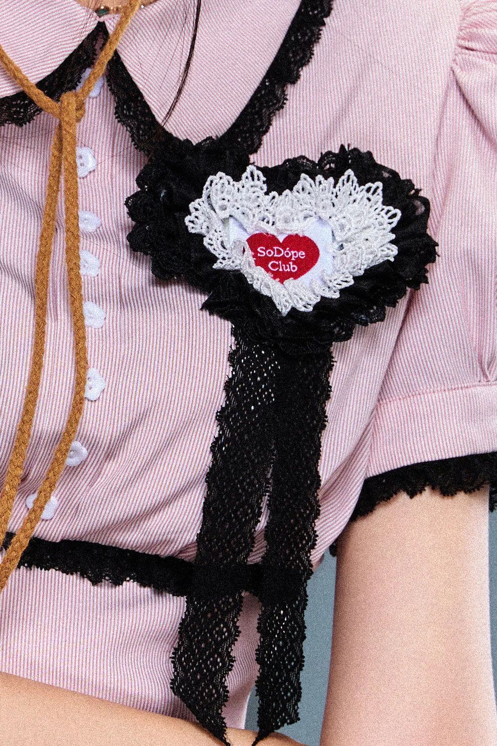 Heart Polyester Brooch