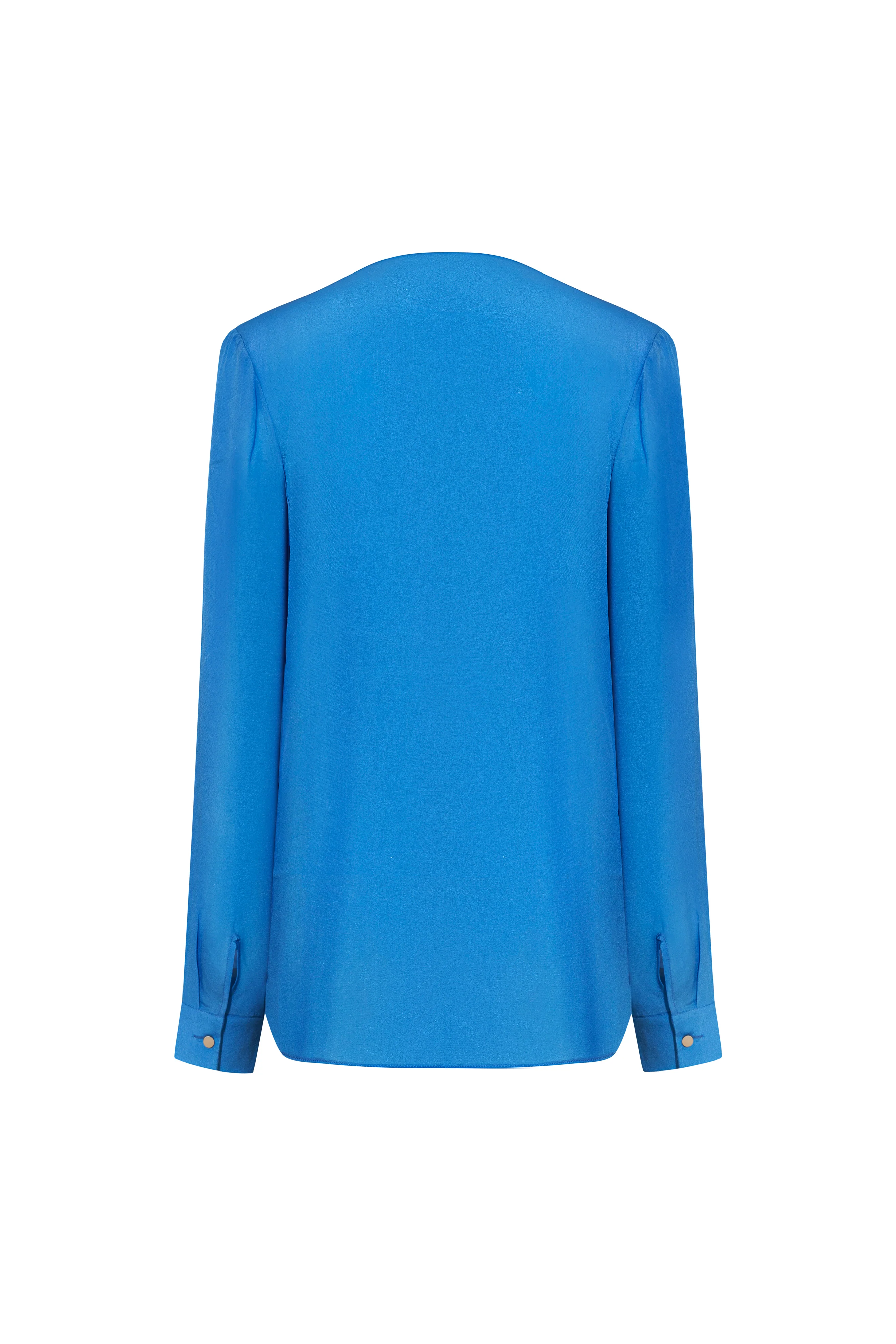 Dalston Straight V-Neck Silk Shirt